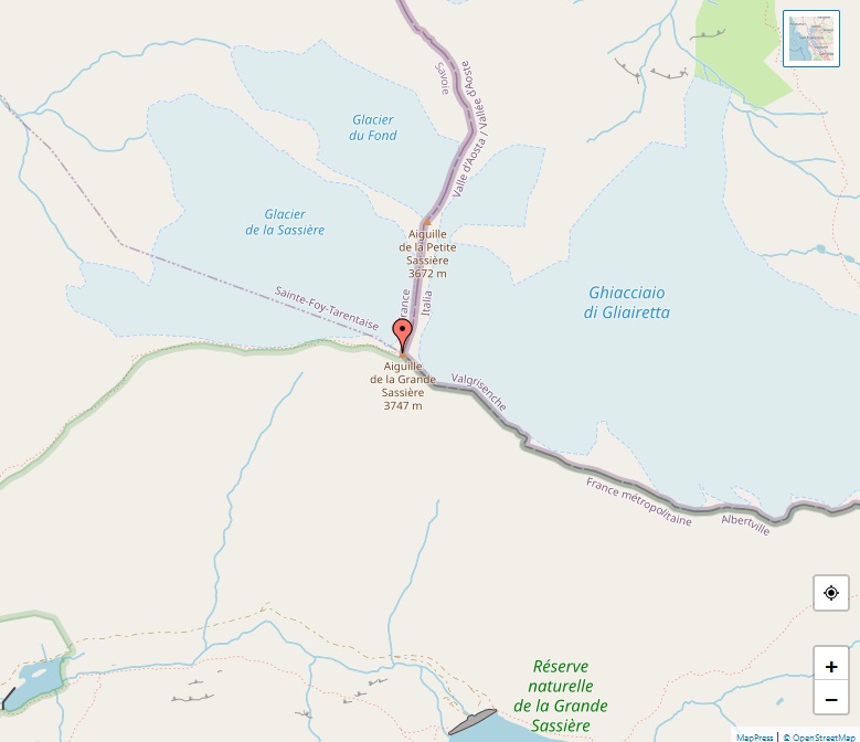Alps - Map of Aiguille de la Grande Sassière