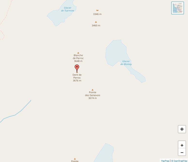 Alps - Map of Dent de Perroc