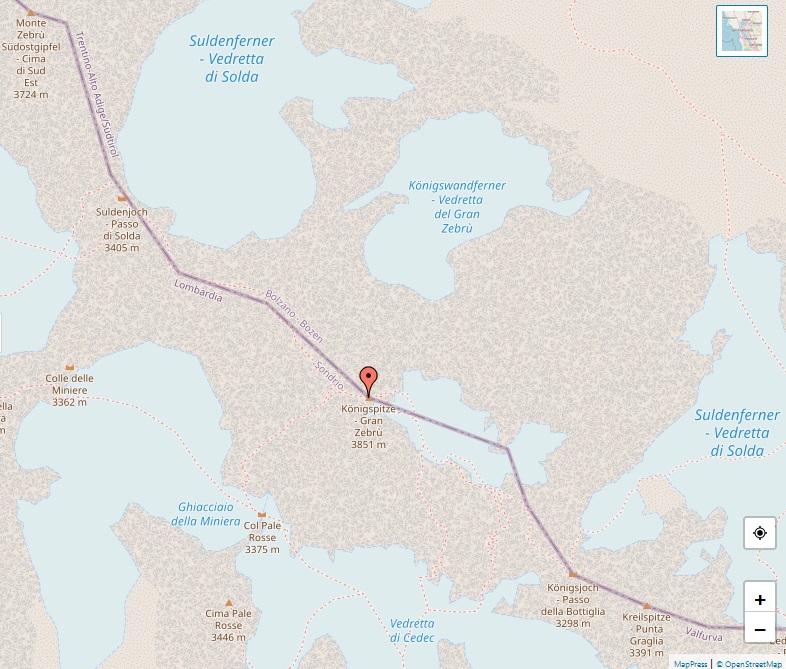 Alps - Map of Königspitze