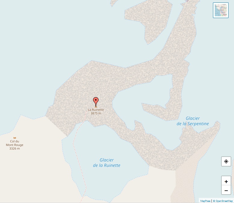 Alps - Map of La Ruinette