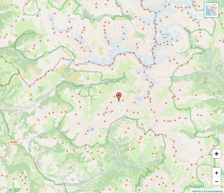 Alps - Map of Les Agneaux