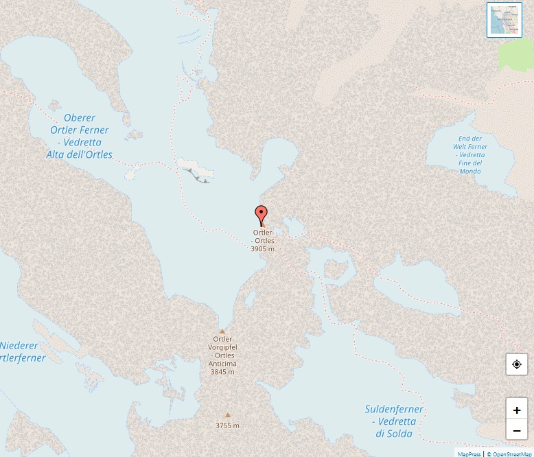Alps - Map of Ortler